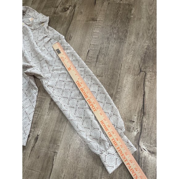 Vintage Sophisticates By Pendleton Geometric Button Up Blouse Tan Womens Size 16 - Picture 4 of 7